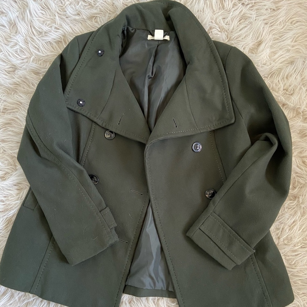 🌟Forest Green Cute Pea Coat🌟